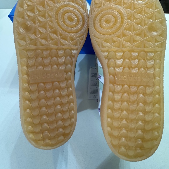 Adidas Samba NIB White w/ Mint Stripes with Gum Sole Size 7W - Picture 10 of 16